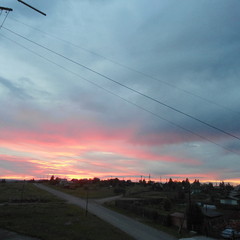 Розовые облака на закате © Татьяна